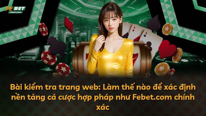 Bài kiểm tra trang web: Làm thế nào để xác định nền tảng cá cược hợp pháp như Febet.com chính xác