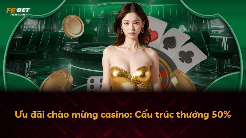 Ưu đãi chào mừng casino: Cấu trúc thưởng 50%